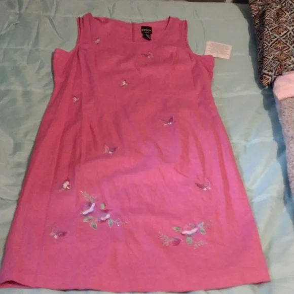 NWT Erika Bright Pink Dress Size 10 - Picture 2 of 11